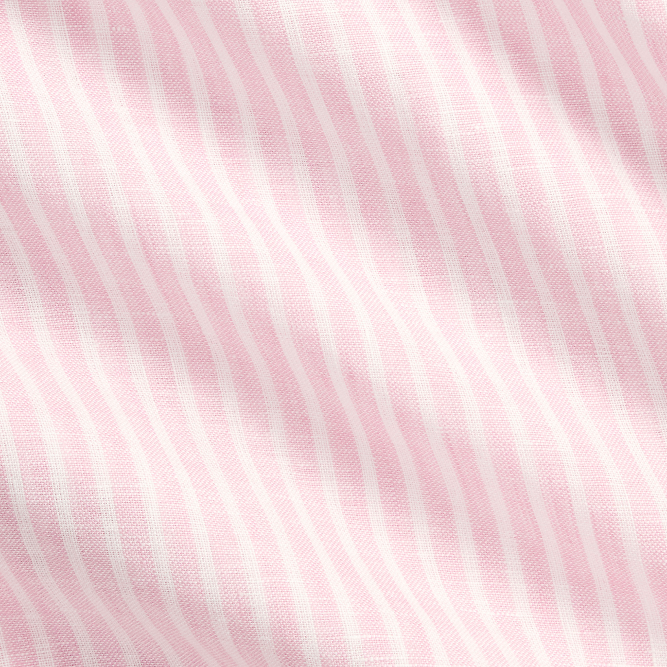 Skjorte - Custom Fit Striped Linen Shirt Pink White
