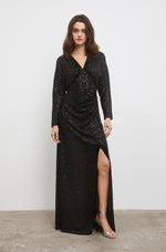 Kjole - Debbie Sequin Dress Black