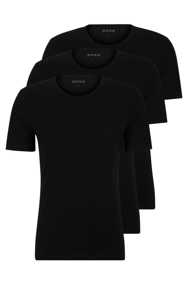 T-skjorte - Three-Pack Roundneck Regular Fit T-Shirts Black