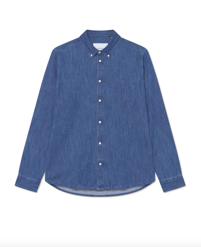 Denimskjorte - Konrad Denim Shirt Medium Indigo Wash