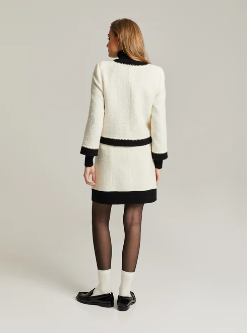 Blazer - Ragni Boucle Blazer Chalk White & Black