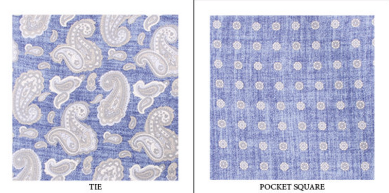 Slips&Tørkle - Tie & Pocket Square Box Set Blue