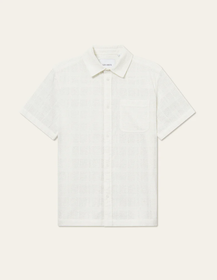 Skjorte - Charlie SS Shirt Light Ivory