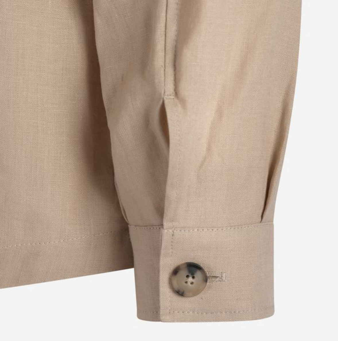 Skjorte - Relaxed-fit overshirt in linen open beige