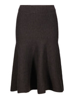 Skjørt - Darja Merino Skirt Dark Brown Melange