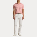 Pique - Custom Slim Mineral-Dyed Mesh Polo Shirt Rose