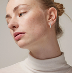 Øredobber - Sparkling Square Hoops Silver