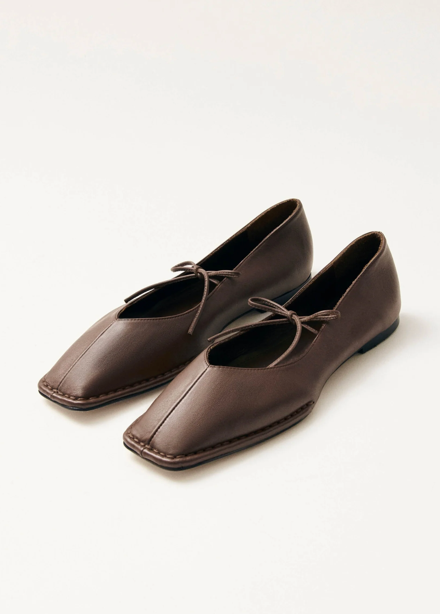 Ballerinasko - Sway Chestnut Brown Leather Ballet Flats