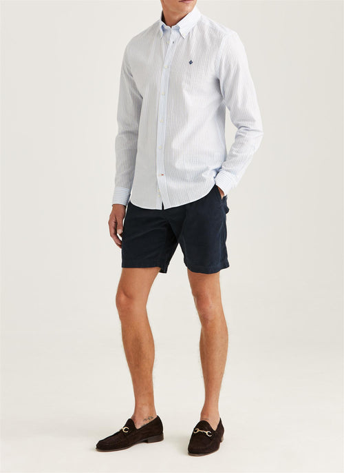 Skjorte - Seersucker Shirt-Slim Fit Light Blue