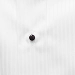 Skjorte - White Satin Striped Evening Shirt Slim fit
