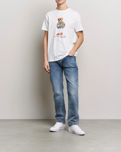 T-Skjorte - Printed Bear Crew Neck T-Shirt White