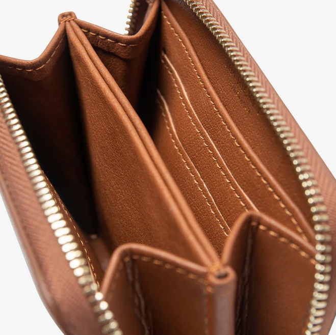 Lommebok - Small Zip Wallet Cognac