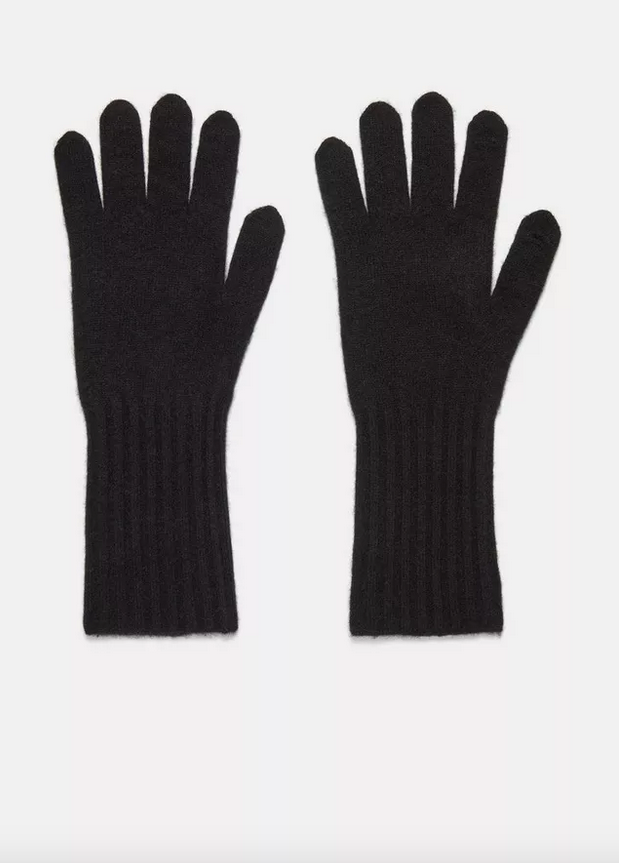 Hansker - Boiled Cashmere Knit Glove Black