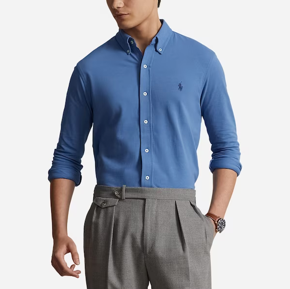 Skjorte - Featherweight Mesh Shirt Nimes Blue
