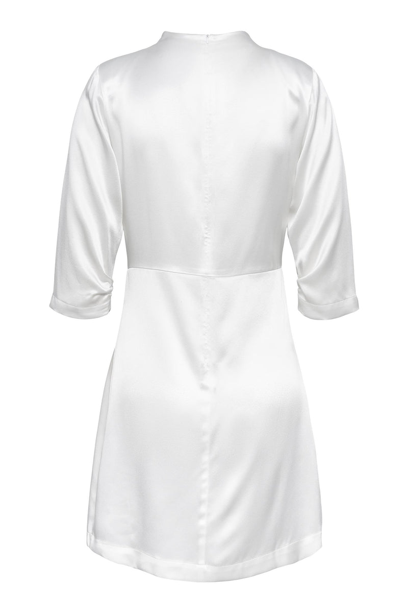 Kjole - Campania Dress Short Silk Satin White