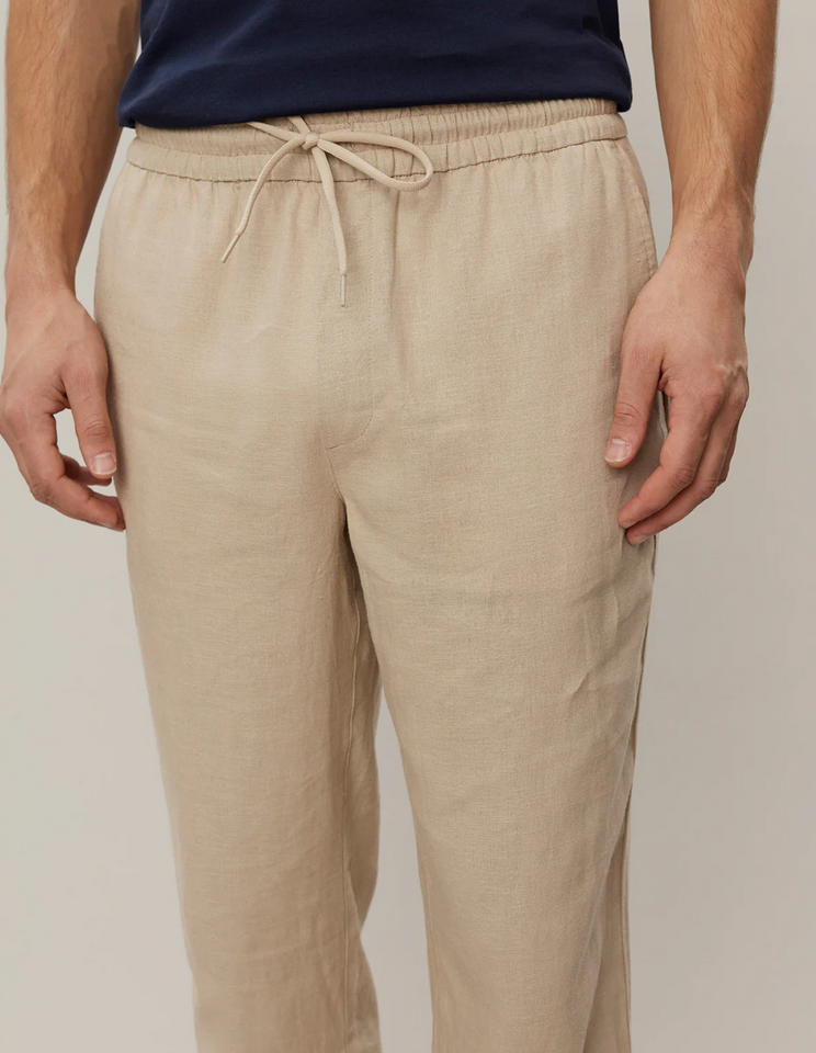 Bukse - Patrick Linen Pants Light Sand