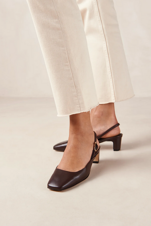 Pumps - Lindy Coffee Brown Leather Pumps