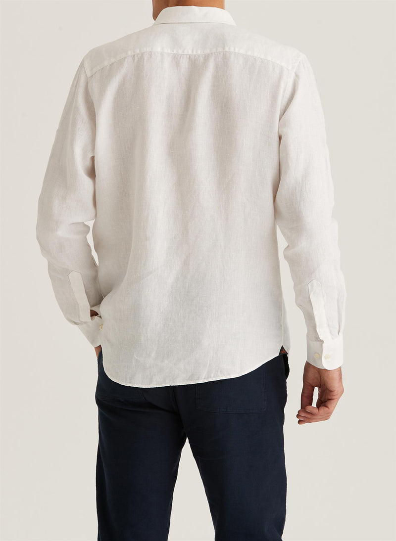 Skjorte - Douglas BD Linen Shirt LS White