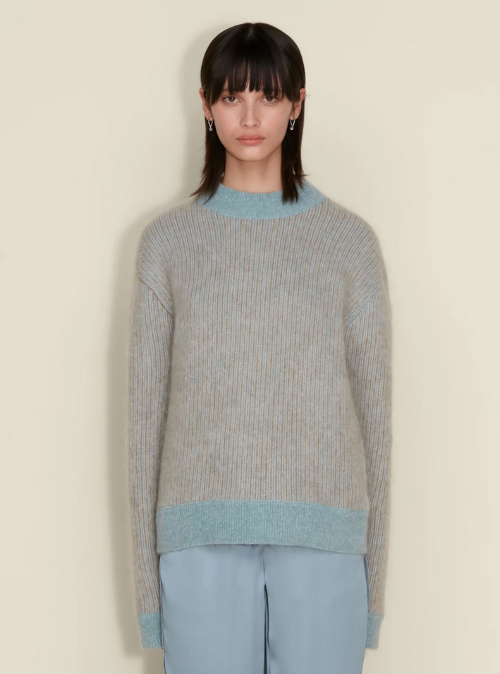 Genser - Anja Stripe Sweater Blue Stripe