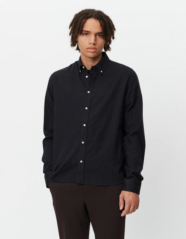 Skjorte - Desert Reg Shirt Black Melange
