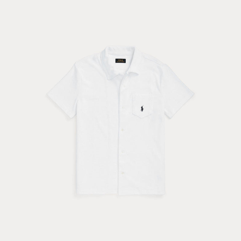 Pique - Terry Camp Shirt White