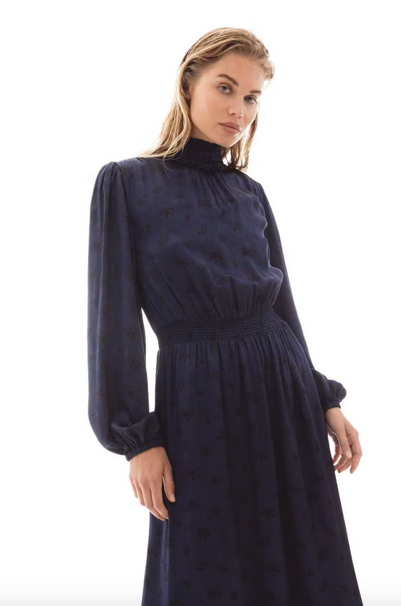 Kjole - Ally Dress Blue Bell Print