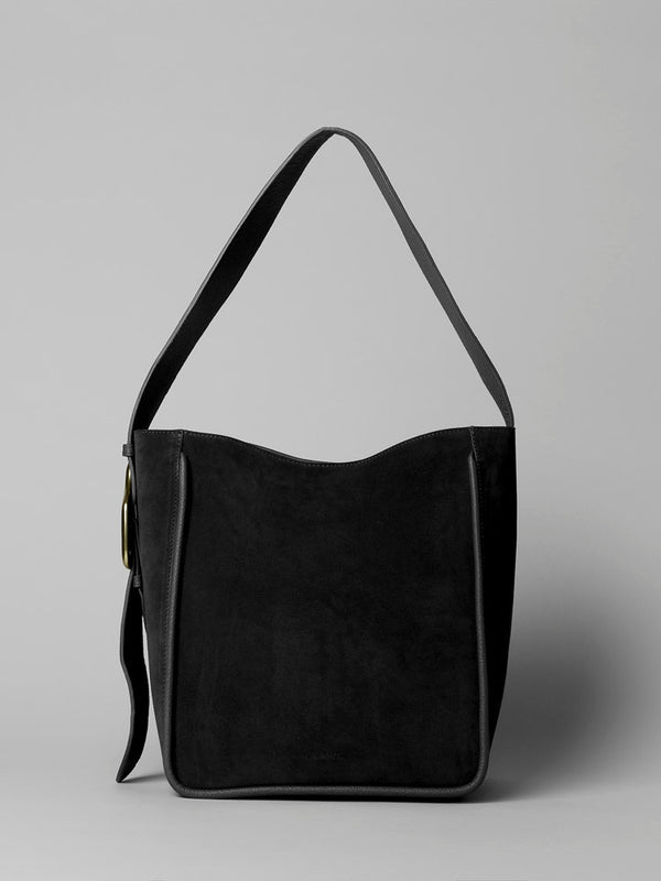 Veske - Masago Black Suede Tote Bag