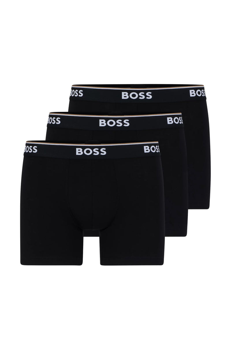 Boksershorts - Three-Pack Boxer Briefs With Logos Black