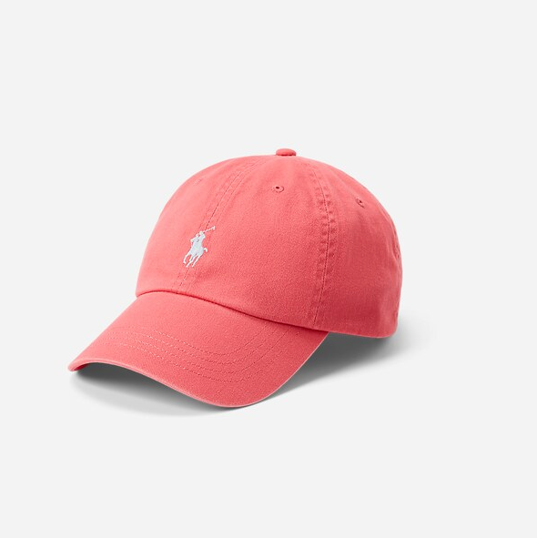 Caps - Cotton Chino Ball Cap Pale Red