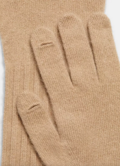 Hansker - Boiled Cashmere Knit Glove Camel