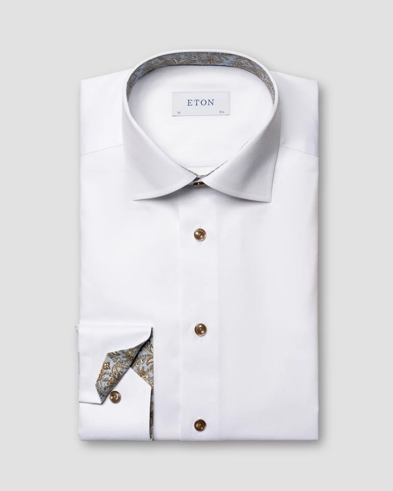 Skjorte - White Signature Twill Shirt Slim Fit