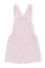 Snekkerbukse - Print Denim Overalls Shorts Pink Tulle