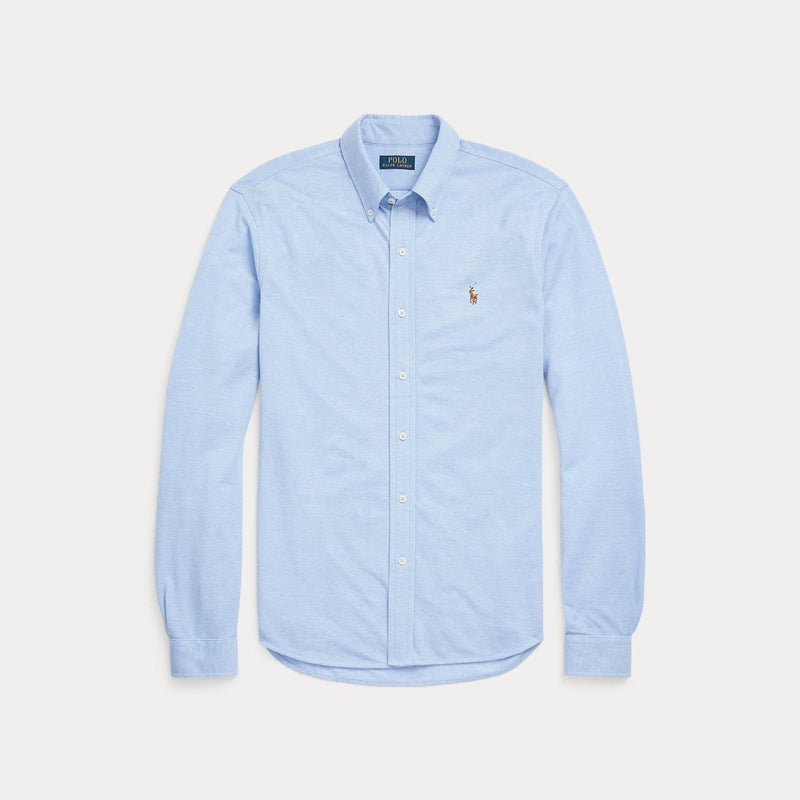 Skjorte - Knit Oxford Shirt Harbor Island Blue