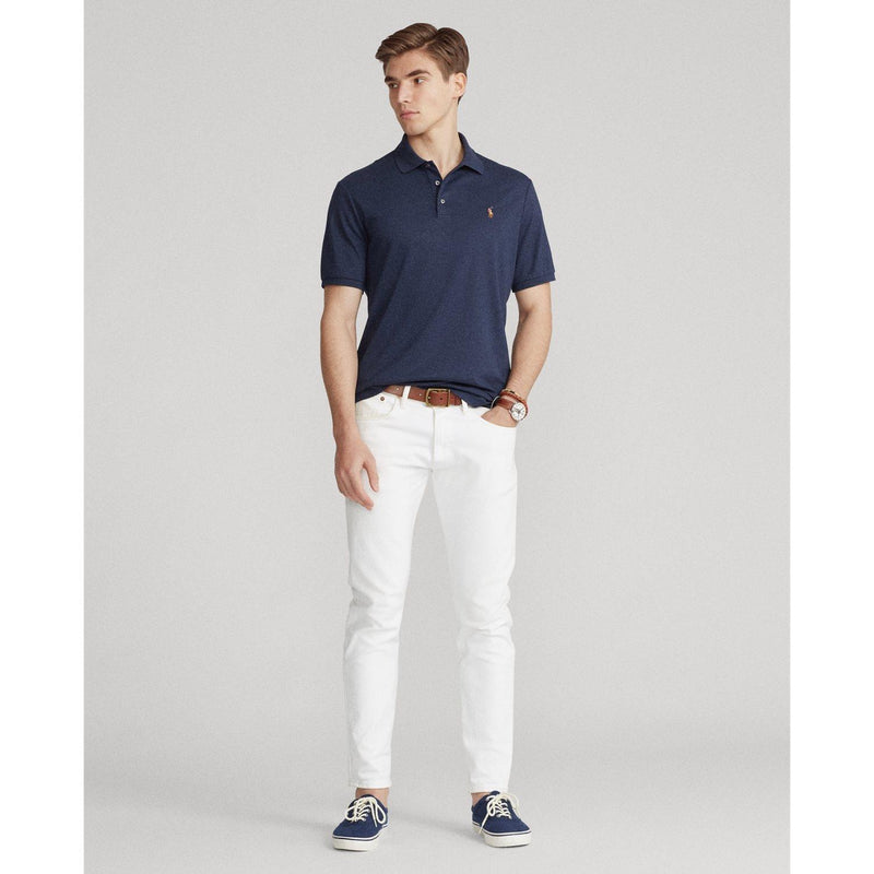 Pique - Custom Slim Fit Interlock Soft Cotton Polo Shirt Spring Navy Heather