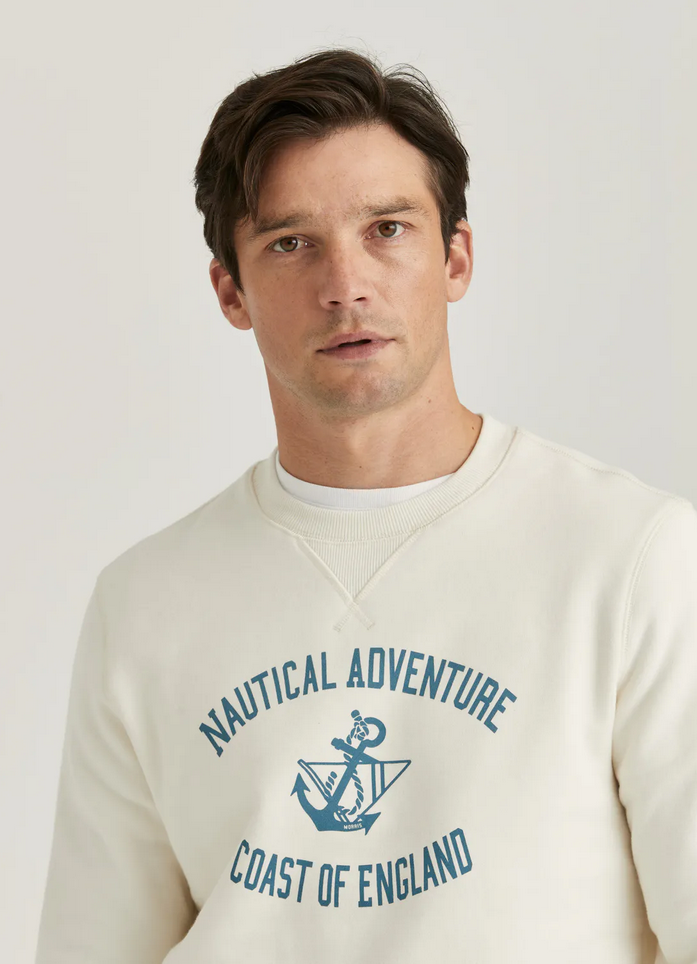 Genser - Navy Sweatshirt Off White