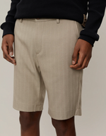 Shorts - Como Reg Herringbone Shorts Walnut/Light Desert Sand