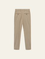 Bukse - Como Herringbone Suit Pants Walnut/Light Desert Sand