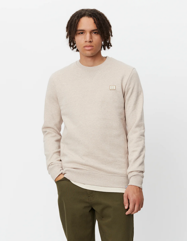 Genser - Piece Sweatshirt Light Sand Melange/Ivory