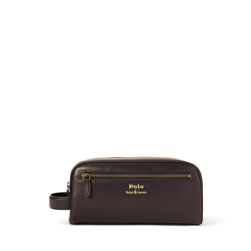Toalettmappe - Leather Travel Case Brown