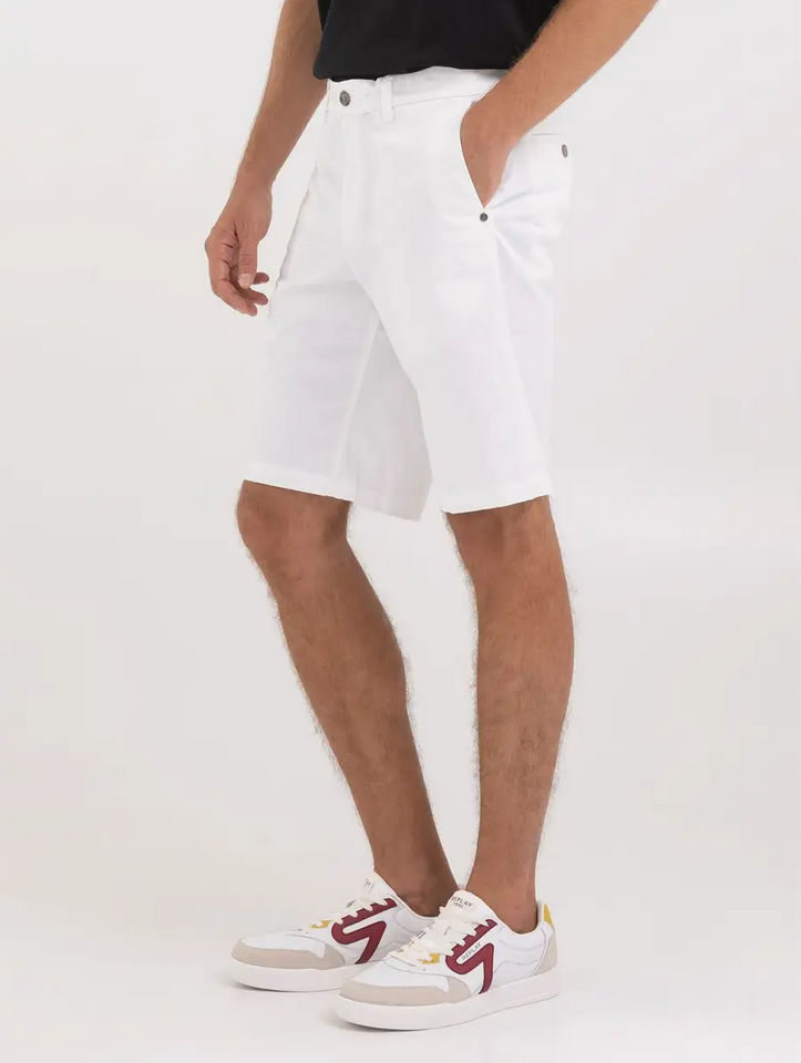 Shorts - Chino Shorts Stretch Gabardine White