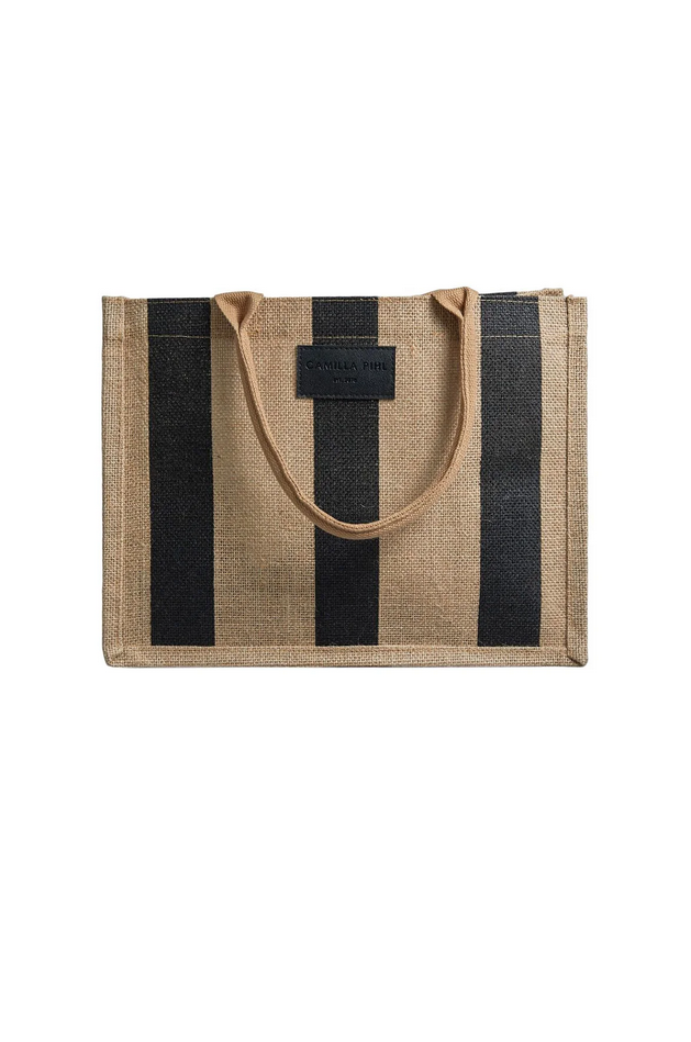 Bag - Market Bag Small Black Stripe