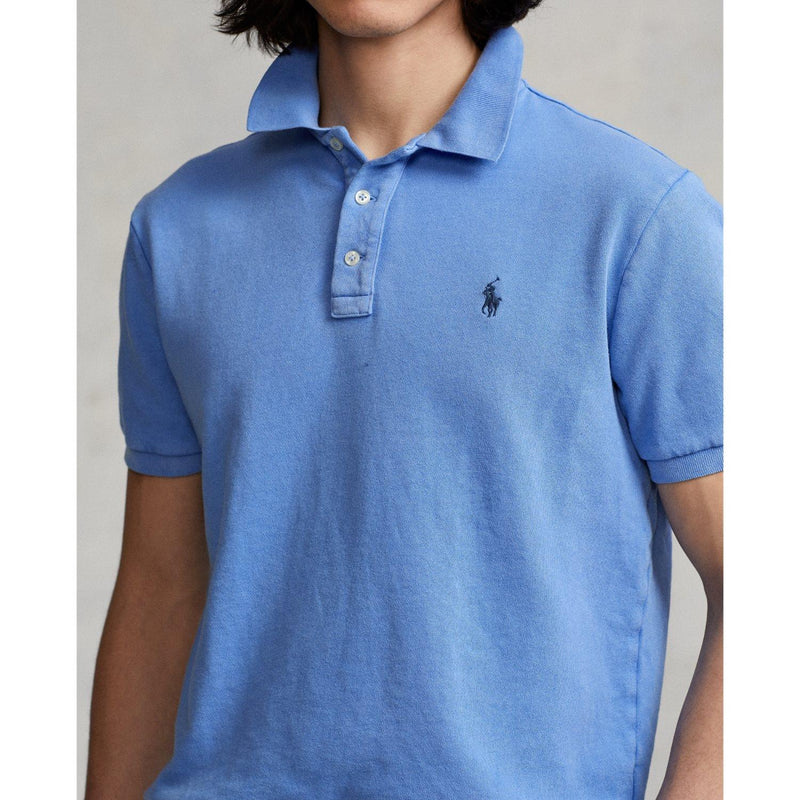 Pique - Custom Slim Fit Spa Terry Polo Shirt Harbour Island Blue