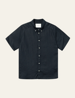 Skjorte - Kris Linen SS Shirt Dark Navy