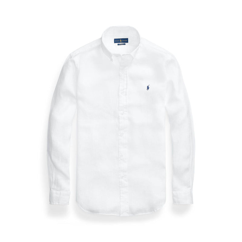 Skjorte - Custom Fit Linen Shirt White