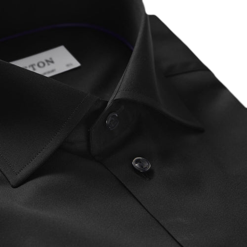 Skjorte - Black Shirt - Signature Twill Contemporary Fit
